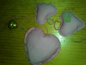 Inimi cu trandafiri - handmade - perniţe