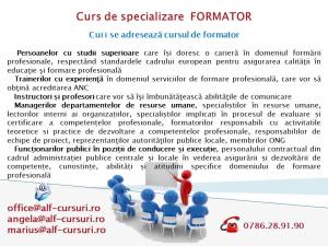 Curs FORMATOR