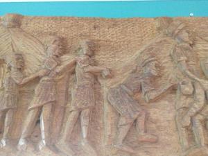 Tablou sculptat in lemn - sceneta