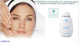 TONIFIANT ANTIACNEIC CU ACID SALICILIC SI ARNICA PENTRU TEN GRAS PURITY DR. TEMT