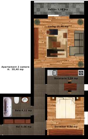 Apartament 2 camere Giurgiului Fiat