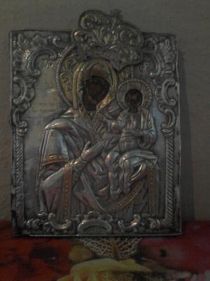 icoana veche MAICA DOMNULUI CU PRUNCUL IISUS