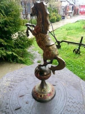 Statueta - cal din bronz