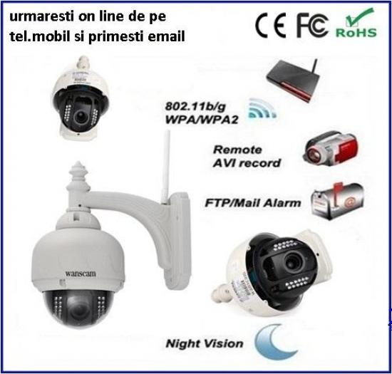 Camera video IP Wireless pt exterior HD