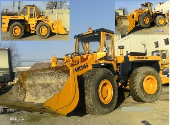 Buldoexcavtor Caterpillar,  Incarcator frontal (vola ) Hanomag,  mai compactor,  placa compactoare, 