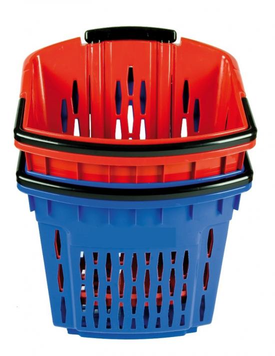 Cos plastic cumparaturi 38 lt pe rotile