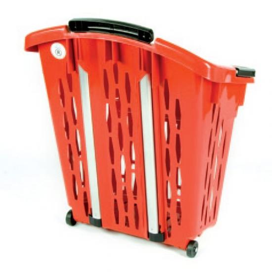 Cos plastic cumparaturi 38 lt pe rotile