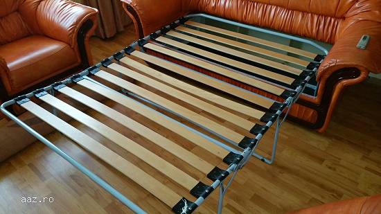vând canapea extensibila, imitație piele,  +2 fotolii fixe