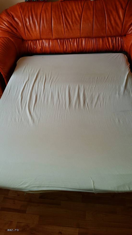 vând canapea extensibila, imitație piele,  +2 fotolii fixe