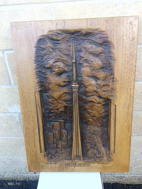 Tablou sculptat in lemn