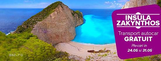 Insula Zakynthos,  sejur 7 nopti - Transport autocar gratuit !