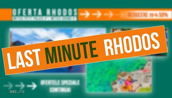Last Minute Rhodos, Grecia - Sejur 7 nopti,  Avion !
