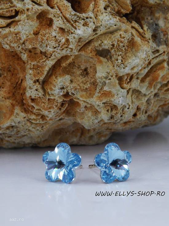 Cercei argint si cristale swarovski