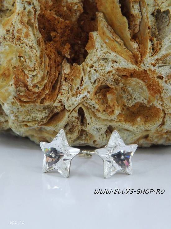 Cercei argint si cristale swarovski