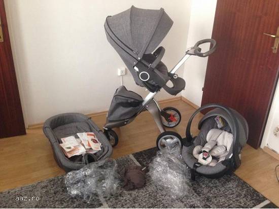 Stokke Xplory V4 cărucior cu landou si scaun auto
