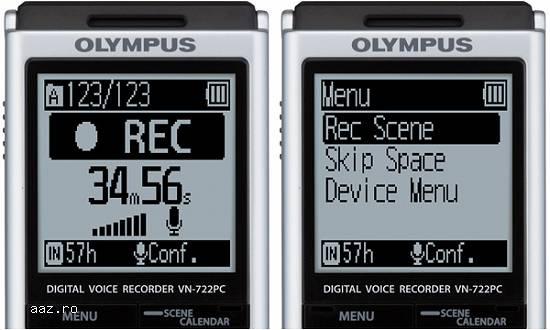 Reportofon digital semi-profesional Olympus VN-722PC cu 1600 ore inreg.