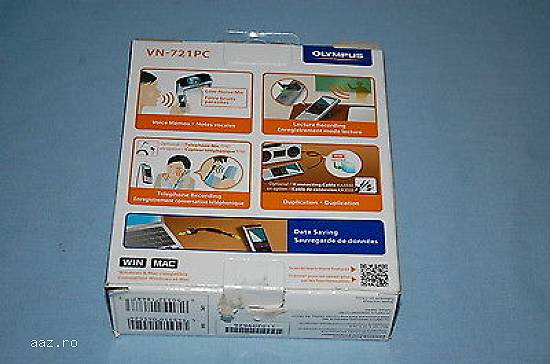 Reportofon digital Olympus VN-721PC cu peste 800 ore inregistrare