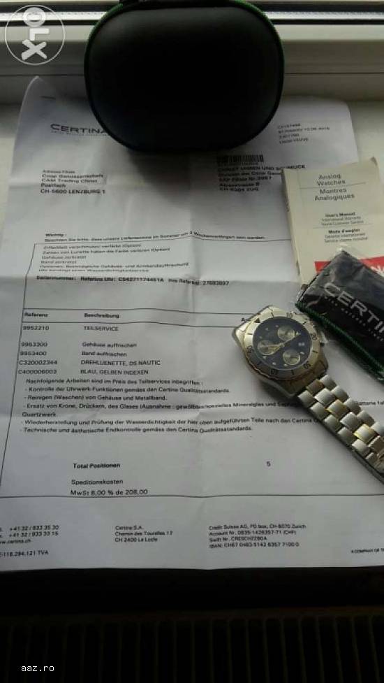Vand ceas certina ds nautic extrem de rar