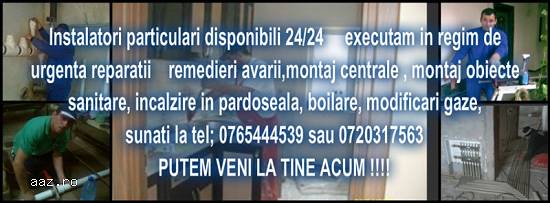 Instalator termice sanitare particular Bucuresti