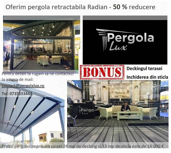 Reducere pergola retractabila Radian