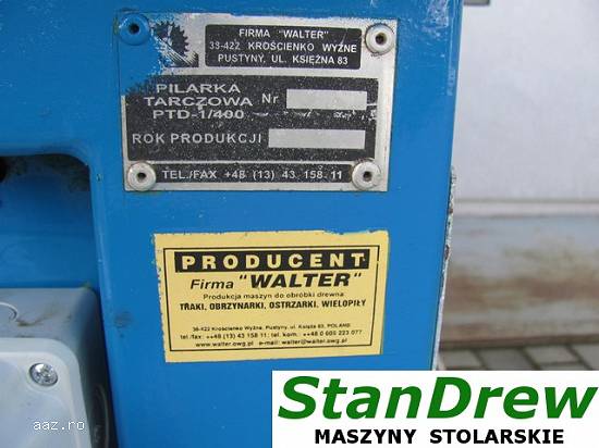 Circular Saw PTD 1/400 / S cu coș,  Edger