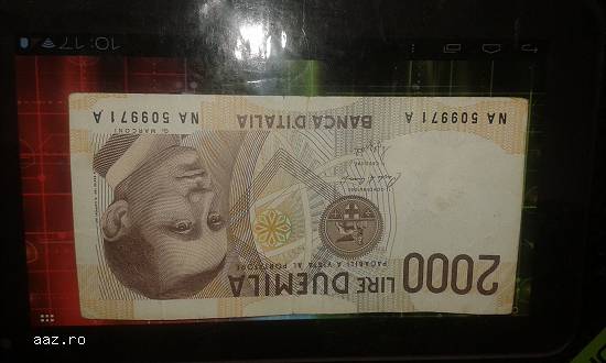 Bancnota 2000 de lire Italia