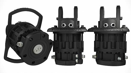 Rotator hidraulic 10 tone (CR-1000FX) cu flansa pentru graifer