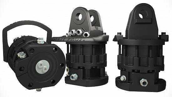 Rotator hidraulic 6 tone (CR-600FW) cu flansa pentru graifer