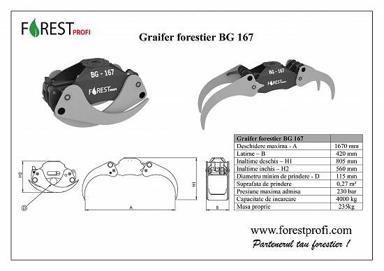 Graifer forestier resturi vegetale BG 167