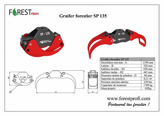 Graifer forestier pentru lemn SP 135