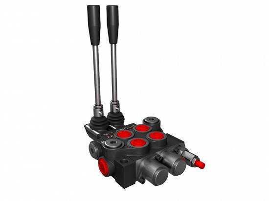 Distribuitor hidraulic monobloc 2 sectiuni 40 l/min