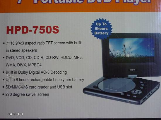 DVD player portabil HCT negru original