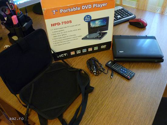 DVD player portabil HCT negru original