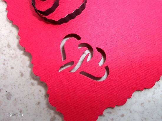 Felicitare quilling rosie