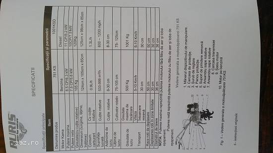 Vand Motosapatoire RURIS 1001 KSD (cu FREZA)