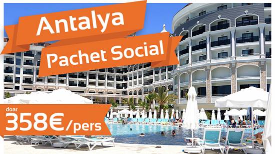 ✈ Pachet social septembrie - charter Antalya !!!
