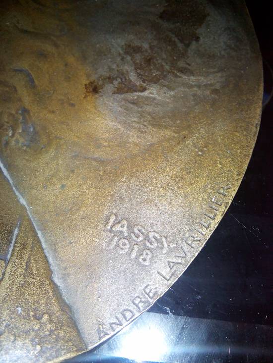 plancheta din bronz 1918