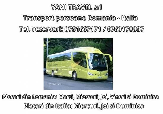 Transport international de persoane Botosani-Italia