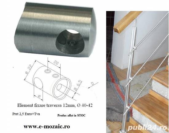 Depozit accesorii din inox,  pentru balustrada