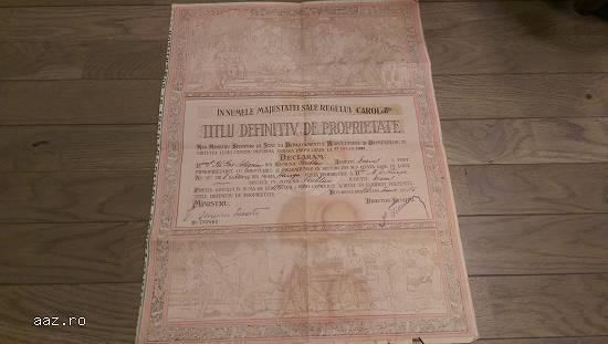 Documente emise de autoritati romane in perioada interbelica