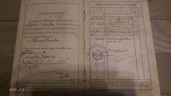 Documente emise de autoritati romane in perioada interbelica