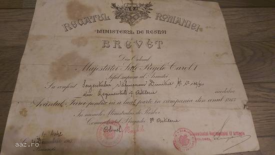 Documente emise de autoritati romane in perioada interbelica