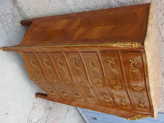 semainier lemn de trandafir louis XV, ( inaltime 128 cm,  profunzime 44 cm,  lungime 87 cm)