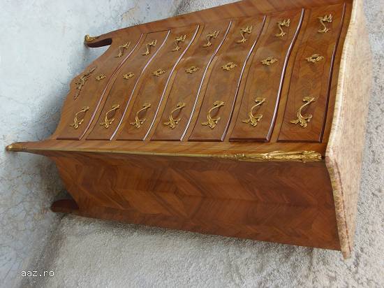 semainier lemn de trandafir louis XV, ( inaltime 128 cm,  profunzime 44 cm,  lungime 87 cm)