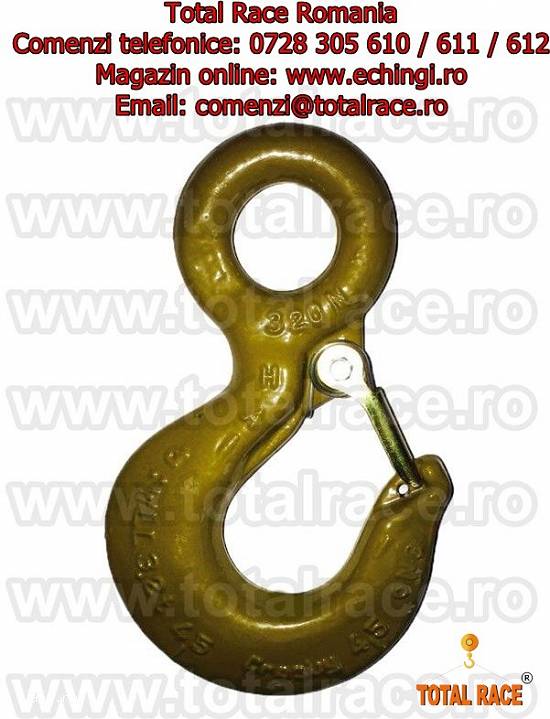Carlig de ridicat sarcini cu ochi si siguranta Crosby 1, 6 tone