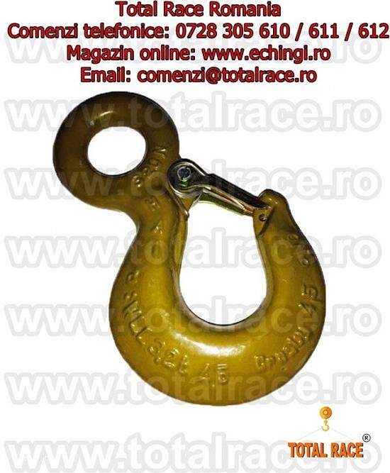 Carlige macara cu ochi si siguranta Crosby  31, 5 tone