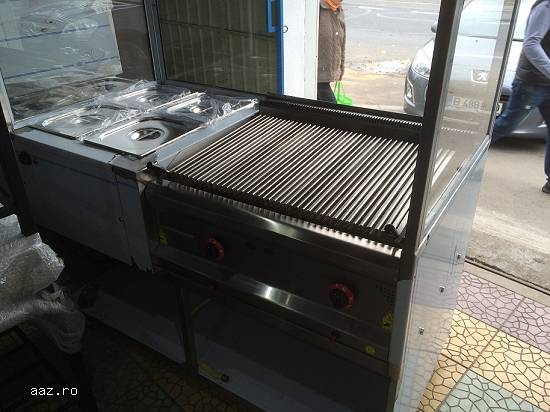 Stand inox gratar roca si bain marie