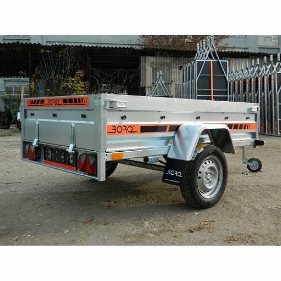Remorca auto 750 kg Boro Agro basculabil 205x122 cm ( suspensie cu arcuri )