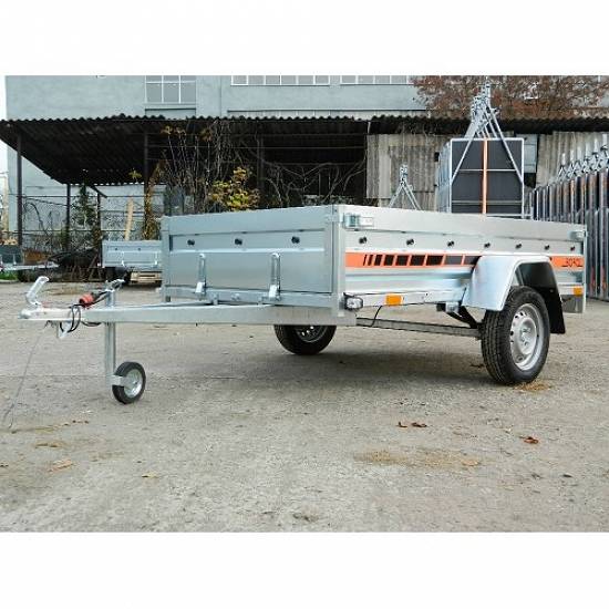 Remorca auto 750 kg Boro Agro basculabil 233x132 cm (suspensie cu arcuri)