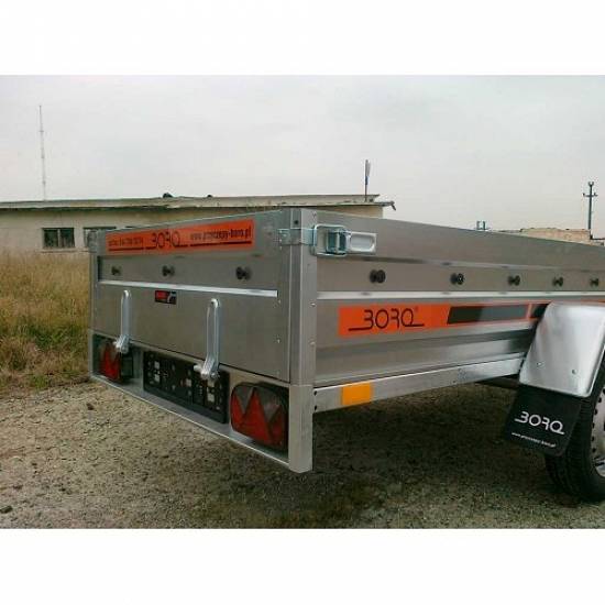 Remorca auto 750 kg Boro Agro basculabil 265x32 cm (suspensie cu arcuri)